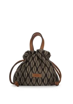 AFAR | HANDTASCHE MANDISA SMALL LEAF SCHWARZ BEIGE Fashion