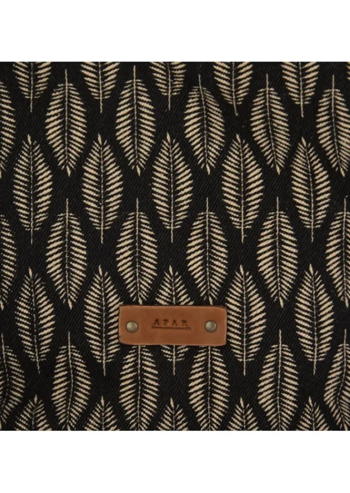 AFAR | HANDTASCHE MANDISA SMALL LEAF SCHWARZ BEIGE Fashion