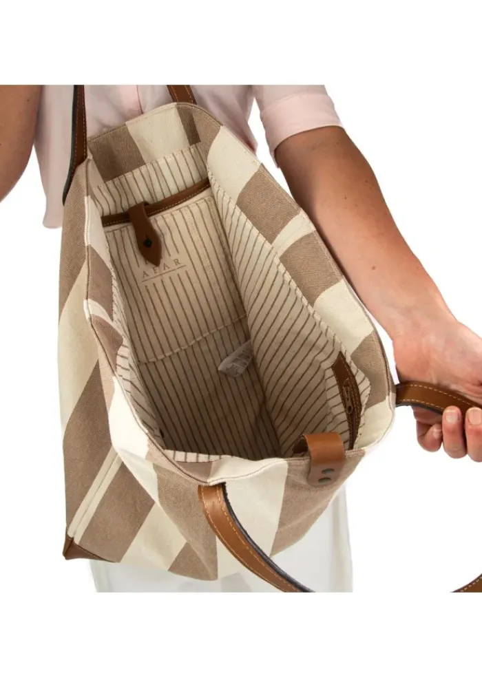 AFAR | SCHULTERTASCHE SCILLA LARGE WILD LINE BEIGE CREMEWEISS Online