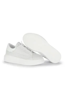 ANDIA FORA | SNEAKER SLIP-ON LIBI CUT DRILL GLOSS WEIß Online
