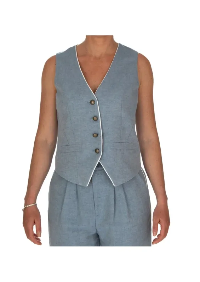 BALTI | WESTE FIGURNAHER LINIE HELLBLAU Discount