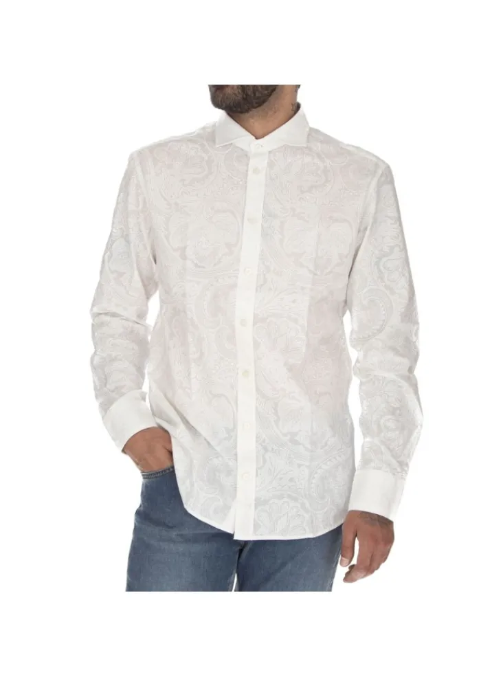 BASTONCINO | HEMD PAISLEYMUSTER WEIß Hot