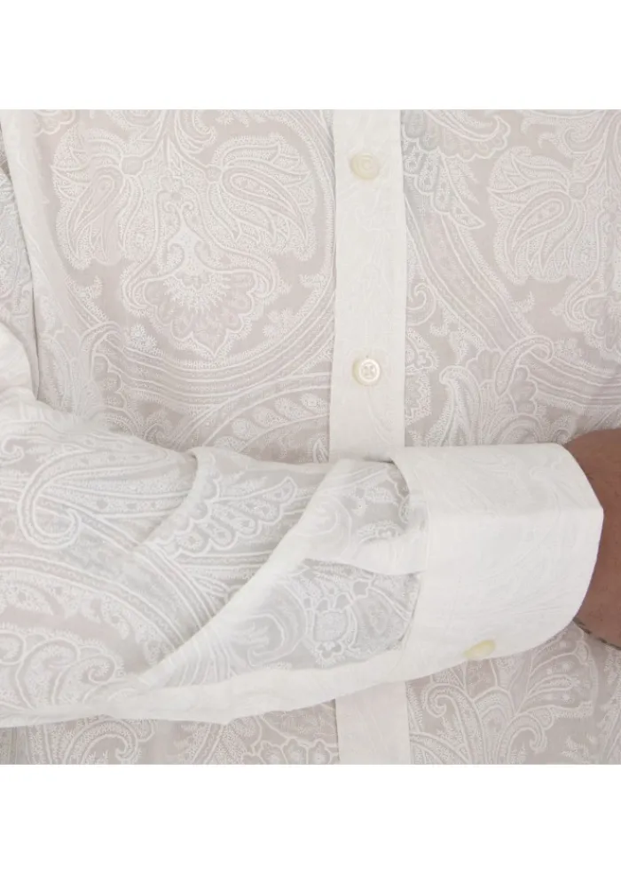 BASTONCINO | HEMD PAISLEYMUSTER WEIß Hot