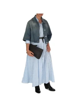 BASTONCINO | KLEID CHEMISIER HELLBLAU WEISS Fashion