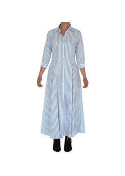 BASTONCINO | KLEID CHEMISIER HELLBLAU WEISS Fashion