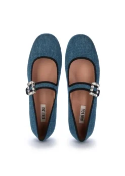 BIBI LOU | BALLERINAS SPITZE BLAU JEANS New
