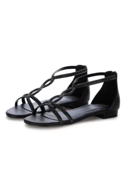 BIBI LOU | SANDALEN ÜBERKREUZTEN RIEMEN SCHWARZ New