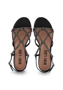 BIBI LOU | SANDALEN GEFLOCHTEN SCHWARZ SILBER Clearance