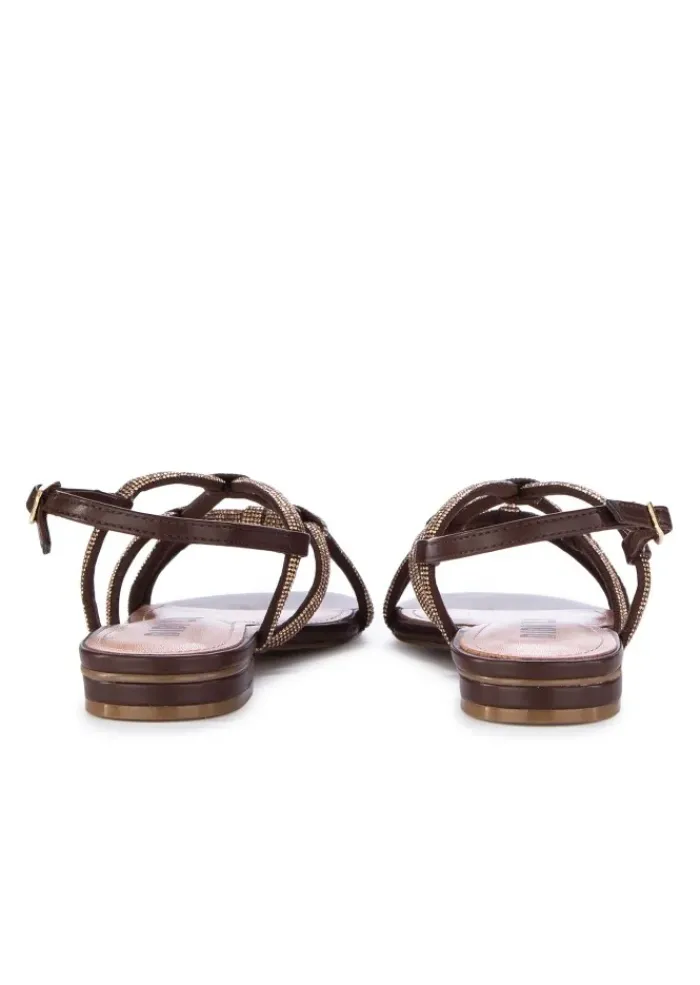 BIBI LOU | SANDALEN GEFLOCHTEN BRAUN GOLD Discount