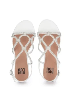 BIBI LOU | SANDALEN GEFLOCHTEN WEIß SILBER Discount