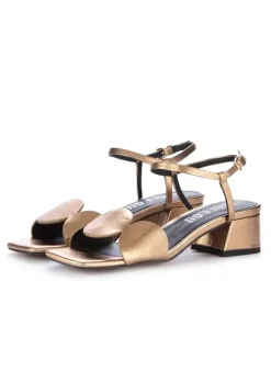 BIBI LOU | SANDALEN MIT ABSATZ GEOMETRISCHEN DETAIL METALLISCH Best