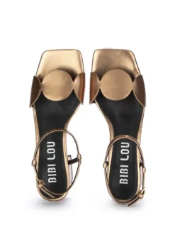 BIBI LOU | SANDALEN MIT ABSATZ GEOMETRISCHEN DETAIL METALLISCH Best