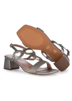 BIBI LOU | SANDALEN MIT ABSATZ YARA METALLISCH Clearance