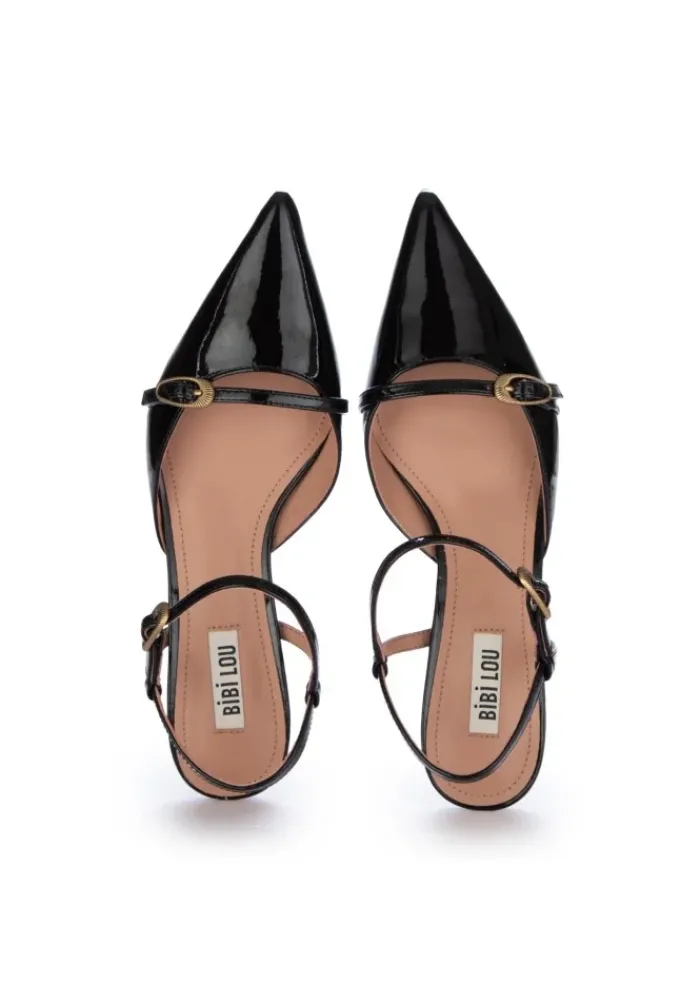 BIBI LOU | SLINGBACK LACKLEDER SCHWARZ New