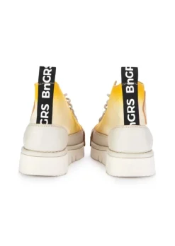 BnG REAL SHOES | HIGH-TOP SNEAKER LA SFUMATA WEIß GELB New