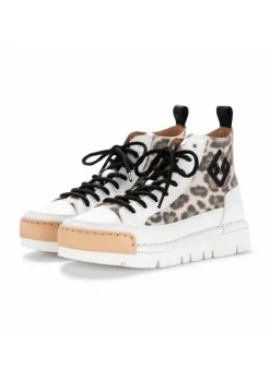 BnG REAL SHOES | HOHE SNEAKER "LA LEO BLACK" WEISS ENTDECKT Clearance