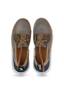 BnG REAL SHOES | LOAFER LA NAUTICA PATCH GRAU BLAU New