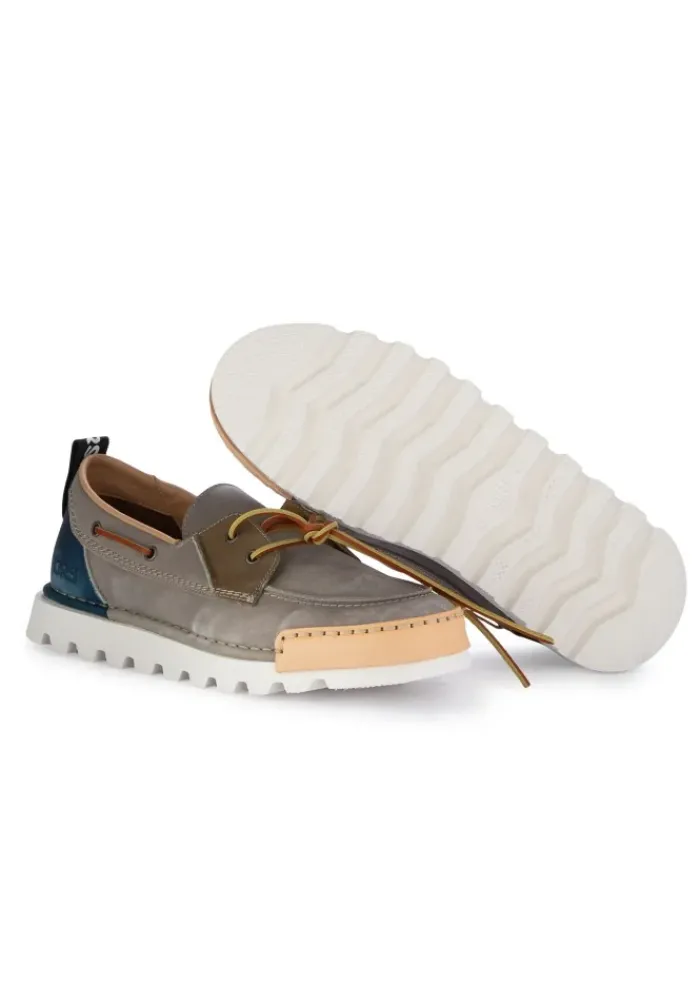 BnG REAL SHOES | LOAFER LA NAUTICA PATCH GRAU BLAU New