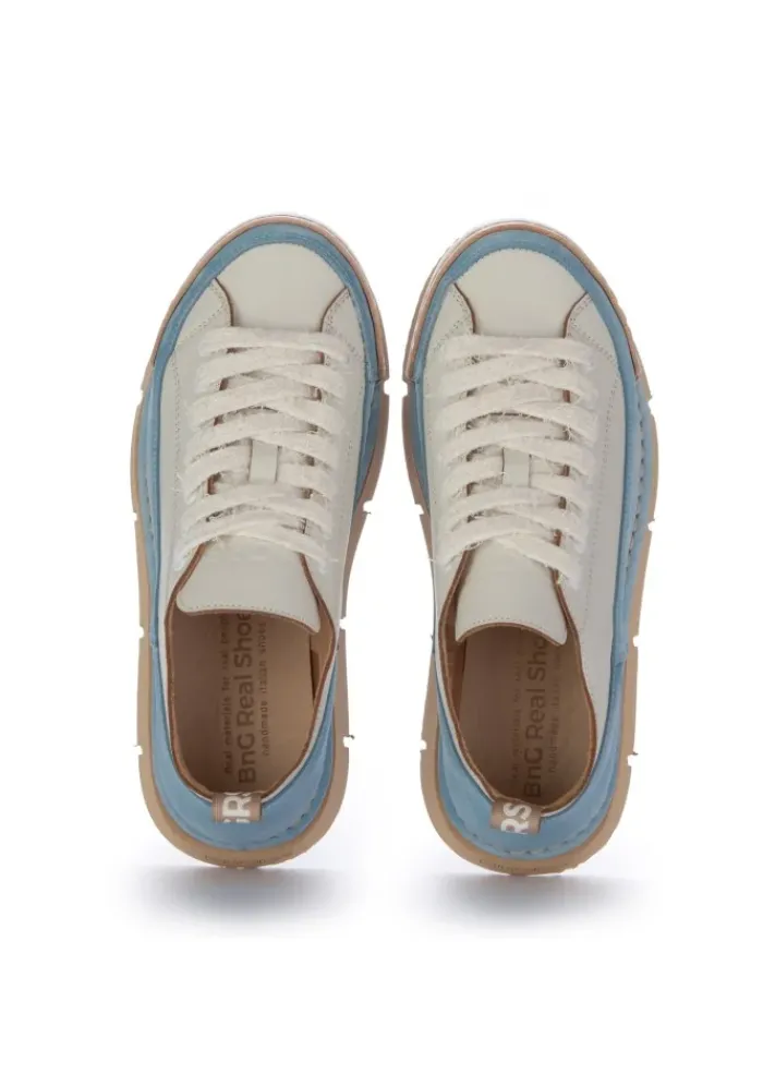 BnG REAL SHOES | SNEAKER LA DINAMICA WEIß HELLBLAU New