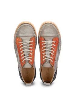 BnG REAL SHOES | SNEAKER LA PATCH LEDER TAUPE GRAU Outlet