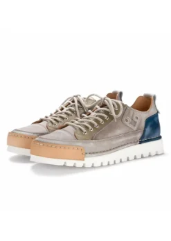 BnG REAL SHOES | SNEAKER "LA PATCH" GRAU GRÜN BLAU Fashion