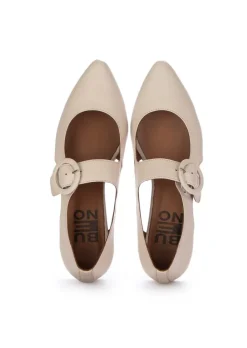 BUENO | BALLERINAS GROßER SCHNALLE CREMEWEIß Online