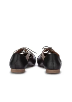 DERNA BUENO | FLACHE SCHUHE SPITZE SCHWARZ SILBER TAUPE Best