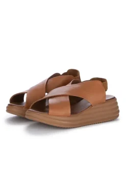 BUENO | SANDALEN ÜBERKREUZTEN RIEMEN BRAUN Outlet