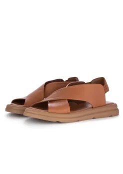 BUENO | SANDALEN BREITE ÜBERKREUZTE RIEMEN BRAUN Fashion