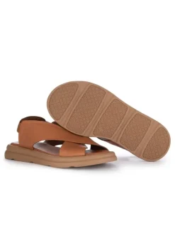 BUENO | SANDALEN BREITE ÜBERKREUZTE RIEMEN BRAUN Fashion
