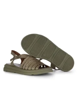 BUENO | SANDALEN GEFLOTCHTENEM DESIGN GRÜN Hot