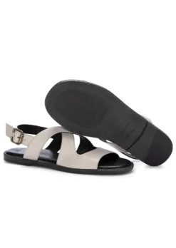 BUENO | SANDALEN GEKREUZTES LEDER GRAU Sale