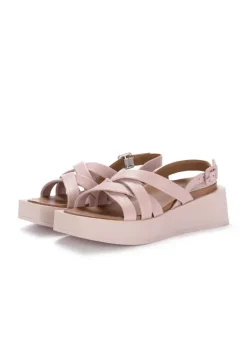 BUENO | SANDALEN GEWEBTEM LEDER ROSA Fashion
