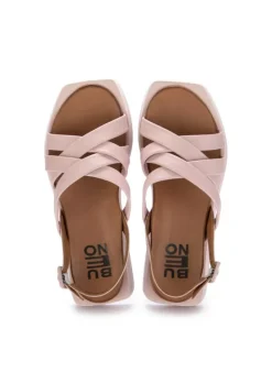 BUENO | SANDALEN GEWEBTEM LEDER ROSA Fashion