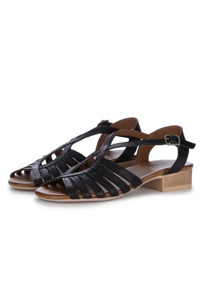 BUENO | SANDALEN LEDER GEFLOCHTEN SCHWARZ Outlet