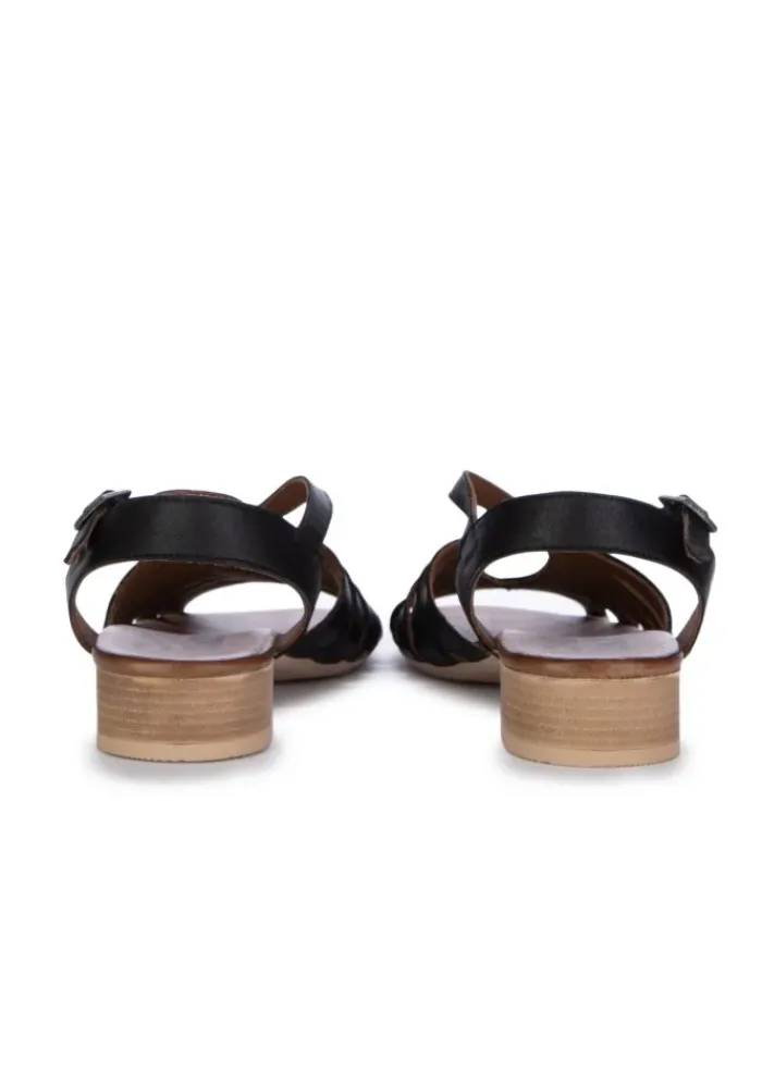 BUENO | SANDALEN LEDER GEFLOCHTEN SCHWARZ Outlet