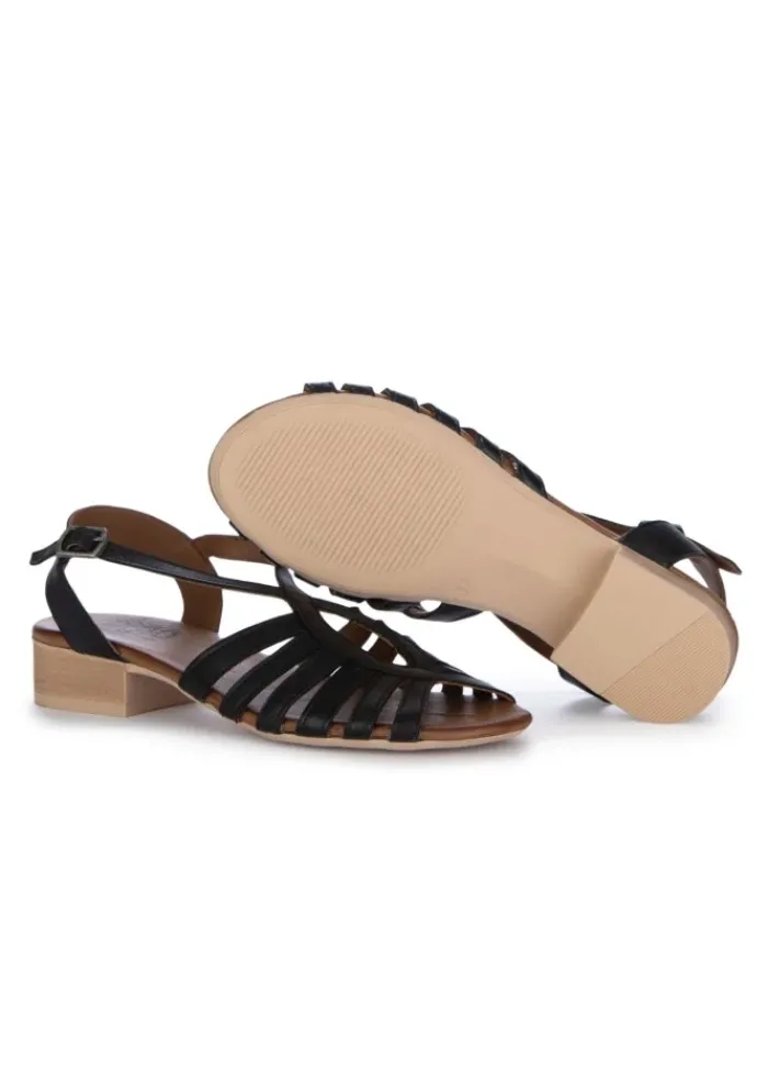 BUENO | SANDALEN LEDER GEFLOCHTEN SCHWARZ Outlet