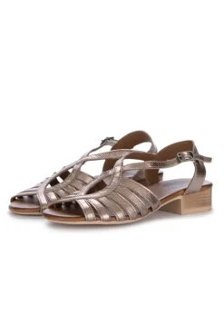 BUENO | SANDALEN LEDER GEFLOCHTEN BRONZE Best