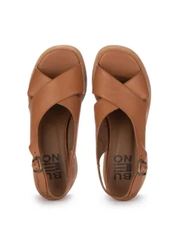 BUENO | SANDALEN MIT ABSATZ LEDER BRAUN Outlet