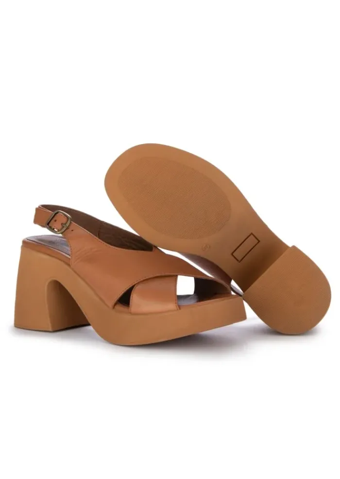 BUENO | SANDALEN MIT ABSATZ LEDER BRAUN Outlet