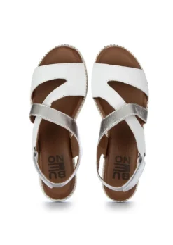 BUENO | SANDALEN ZWEIFARBIG WEIß SILBER Discount
