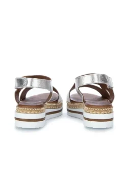 BUENO | SANDALEN ZWEIFARBIG WEIß SILBER Discount