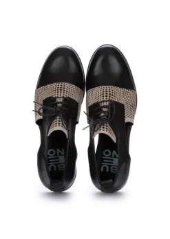 BUENO | SCHNÜRSCHUHE PERFORIERT SCHWARZ GRAU Hot