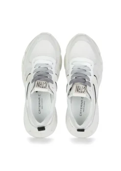CATERINA C | SNEAKER LEDER WILDLEDER WEIß Clearance