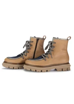 CATERINA C | STIEFELETTEN LEDER PONYHAAR BRAUN BLAU Fashion