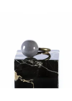 TOLEMAIDE DAMEN ACCESSOIRES RING HANDGEMACHTE KERAMIKKUGEL GRAU Clearance
