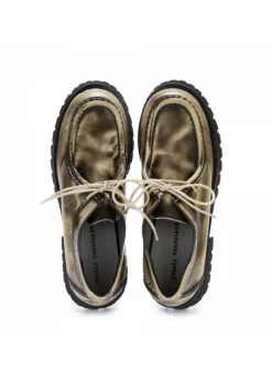 POEVE DAMEN FLACHE SCHUHE POESIE VENEZIANE | ABRASIVATO TAUPE SCHWARZ Discount