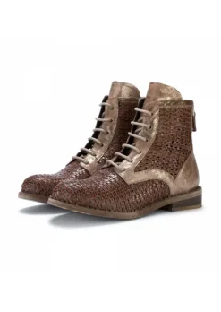 JUICE DAMEN SCHNÜRSTIEFELETTEN | INTRECCIO FOSSIL BRAUN Fashion