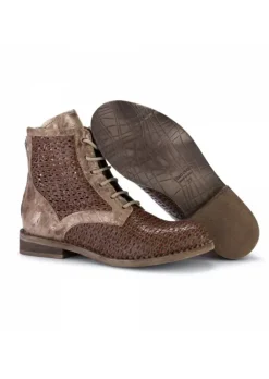 JUICE DAMEN SCHNÜRSTIEFELETTEN | INTRECCIO FOSSIL BRAUN Fashion