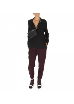 SEMICOUTURE DAMENHOSE | Y9AL05 DUNKEL BORDEAUX Discount